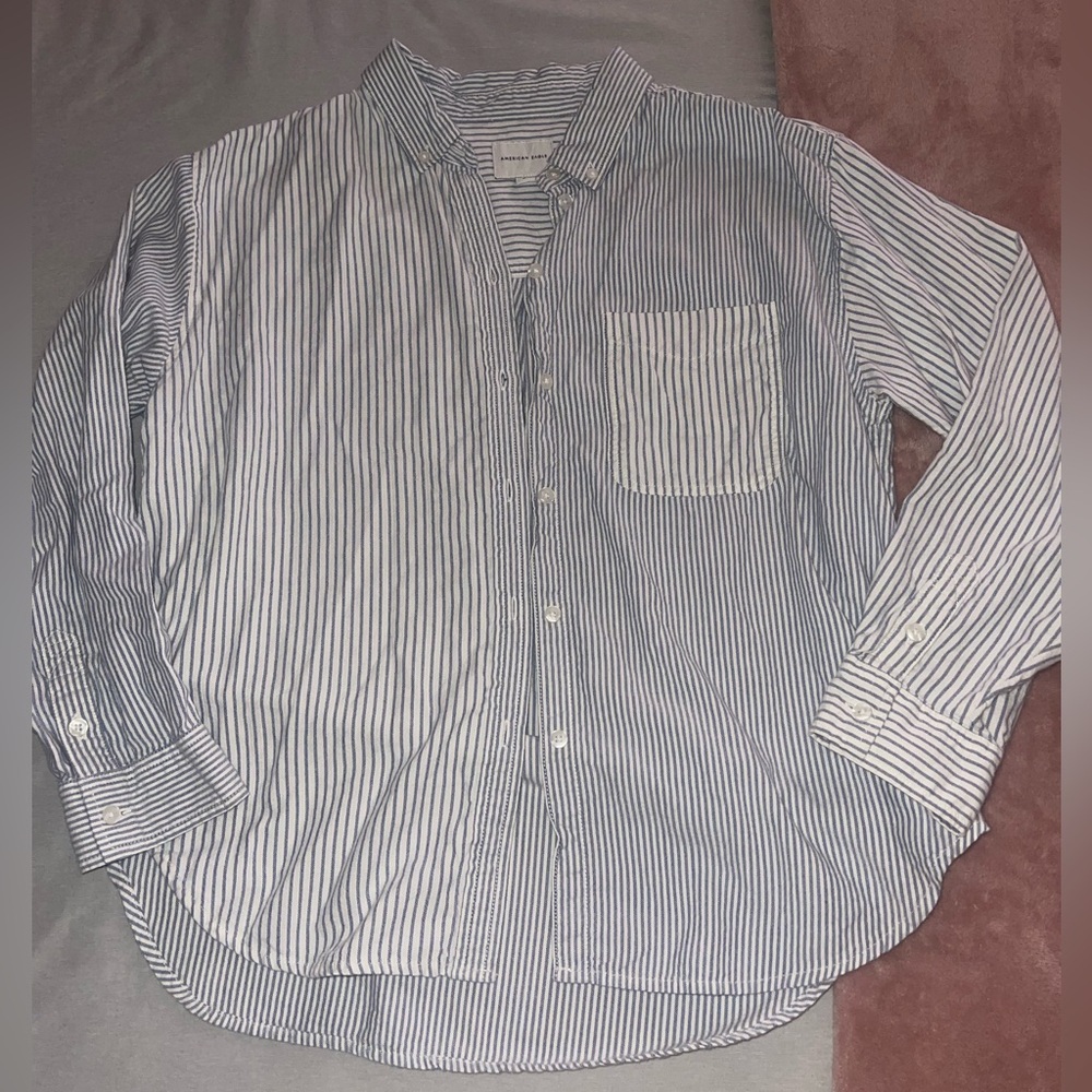 American Eagle Striped Button Up
